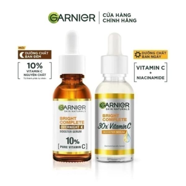 Bộ đôi Dưỡng chất Vitamin C Ngày & Đêm Garnier Bright Complete dưỡng sáng da ( 30ml X2)