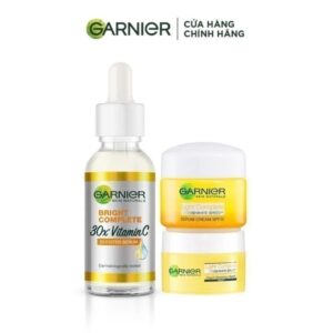 Bộ tinh chất và kem dưỡng da Garnier Bright Complete 30X Vitamin C