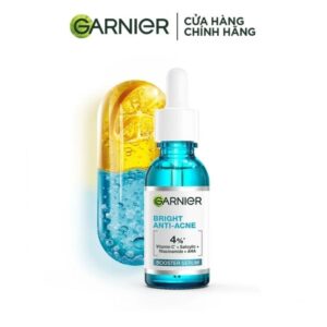 Serum dưỡng da dầu mụn Garnier Bright Complete Anti-Acnes Booster Serum 4%