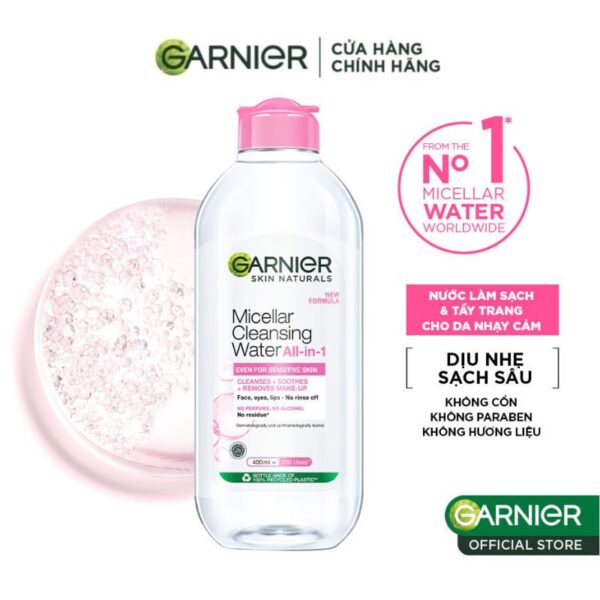 Nước tẩy trang Micellar Cleansing Water For Sensitive Skin cho da nhạy cảm